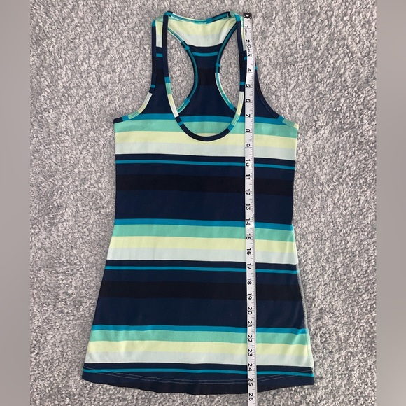 Lululemon Cool Racerback Tank Assorted Stripe Surge Women’s Size 4 - Picture 3 of 5